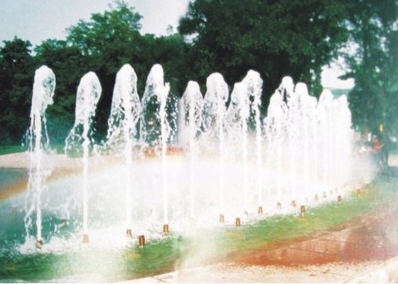 Hoàn toàn bằng đồng thau Dancing Dry Fountain Jet Vòi phun nước thẳng đứng