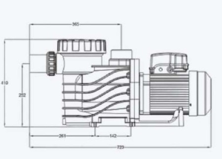 2023 Máy bơm hồ bơi bằng nhựa 1HP cho thiết bị hồ bơi