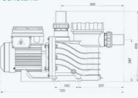 2023 EAKP100 Máy bơm hồ bơi 1HP