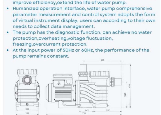 2023 EAKP100 Máy bơm hồ bơi 1HP