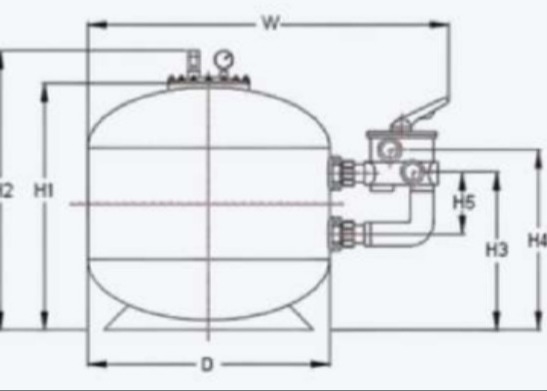 SS400 Bể bơi Tăng lọc cát sợi thủy tinh