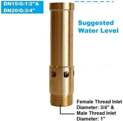7.3 - 43psi 1/2 "Vòi phun nước bằng đồng thau DN15
