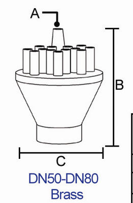 Vòi phun nước kết hợp đồng thau 1,5 "2,5" Vòi phun nước