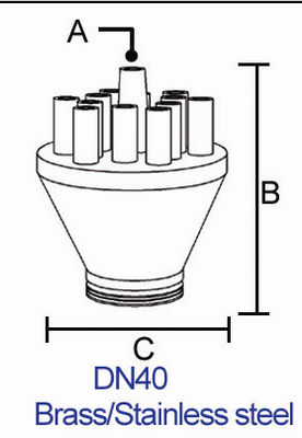 Thép không gỉ Buổi hòa nhạc Chụp Fountain Jet Vòi phun nước Vòi phun nước