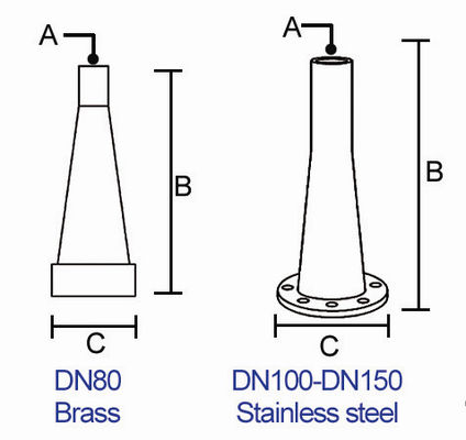 Thép không gỉ hoặc đồng thau Chrome Supper Hign Fountain Jet Vòi phun nước