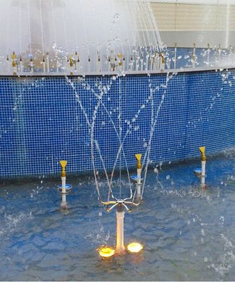 Brass Chrome Pirouette Fountain Jet Faucet Fountain Spray Head Pond Fountain Vòi phun