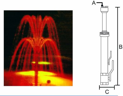 Thép không gỉ 2 lớp Cherry Blossom Fountain Vòi phun nước Đầu phun nước