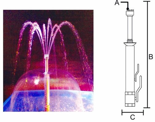 Thép không gỉ Cherry Mushroom Fountain Jet Faucet Vòi phun nước