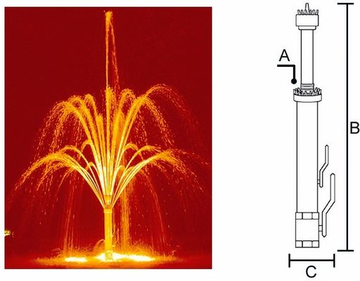Thép không gỉ 2 lớp Cherry Blossom Core Fountain Jet Faucet