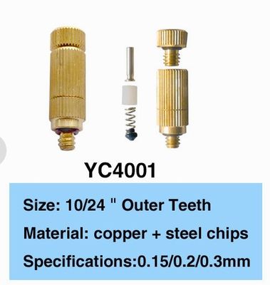 Vòi phun nước sương mù đồng thau CE ISO 80Cc / phút 0,2mm