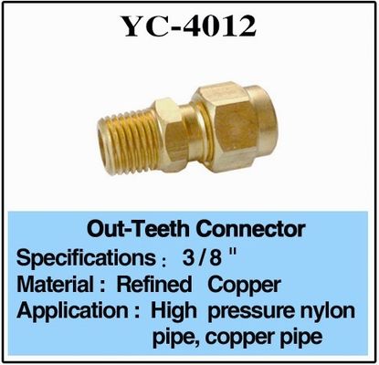 Brass 1/4 "Phụ kiện ống Fountain Kết nối vít ngoài