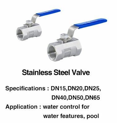 Bể bơi bằng thép không gỉ 1 inch Van nước