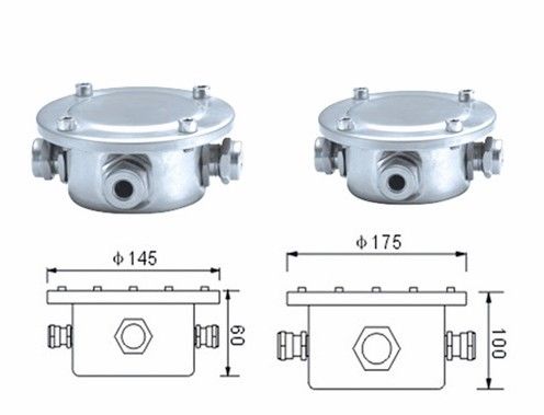 Thép không gỉ Dia 145mm 175mm Ip68 Hộp chống nước