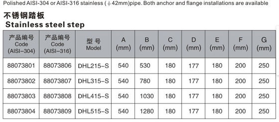 Thang 3 bể bơi bằng thép không gỉ 3 bước 1.2mm