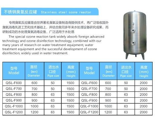 Bể bơi Lò phản ứng Ozone 1500mm thép không gỉ