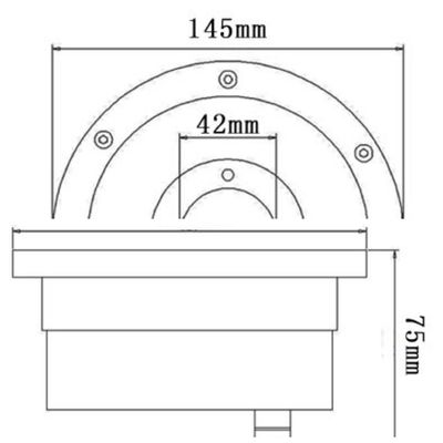 50000 giờ 145mm 12V 9W Đèn phun nước dưới nước