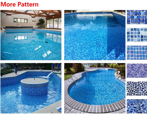Hình chữ nhật không thấm nước 1.2mm Pvc hồ bơi lót