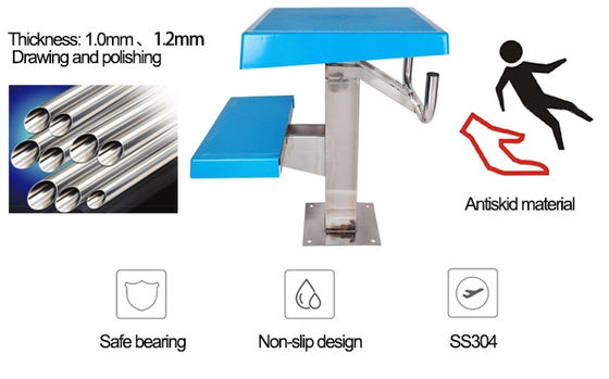 2 bước bắt đầu bể bơi bằng thép không gỉ 500mm