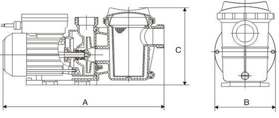 Máy bơm phun nước bể bơi 0,35Hp