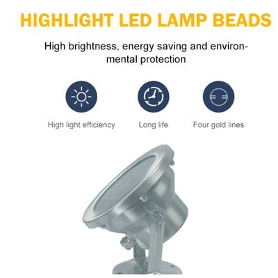 Đèn Led phun nước cho vườn 7000K 24V 6W IP68