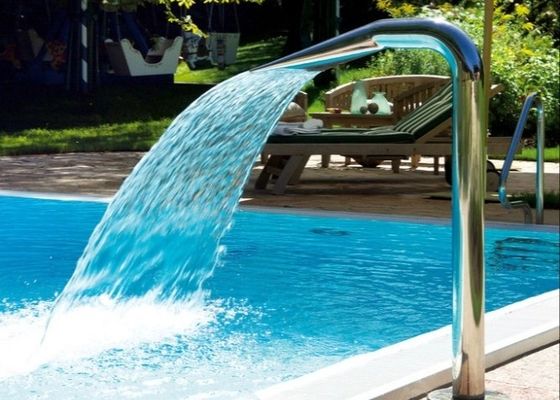 Phụ kiện đài phun nước hồ bơi 600mm Máy bay thác nước bằng thép không gỉ