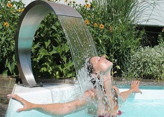 Phụ kiện đài phun nước hồ bơi 600mm Máy bay thác nước bằng thép không gỉ