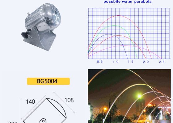 Máy bay phản lực Đài phun nước nhảy múa trên nước 1m Laminar đầy màu sắc