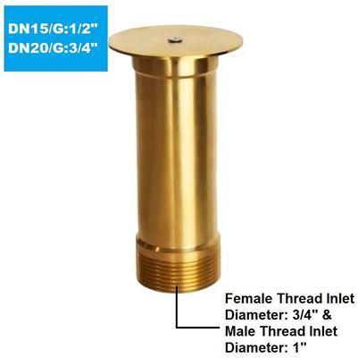 Vòi phun nước chuông nước hoàn toàn bằng đồng thau DN15 1/2 "