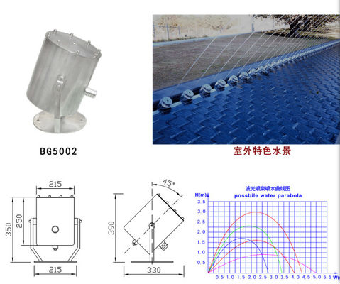 Đài phun nước hồ bơi 8000L / H SS304 18mm Laminar Flow Jet