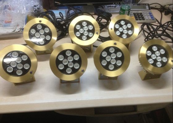 DMX512 Đồng thau 2700K 6W Đèn LED RGB dưới nước