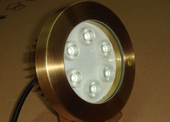 DMX512 Đồng thau 2700K 6W Đèn LED RGB dưới nước