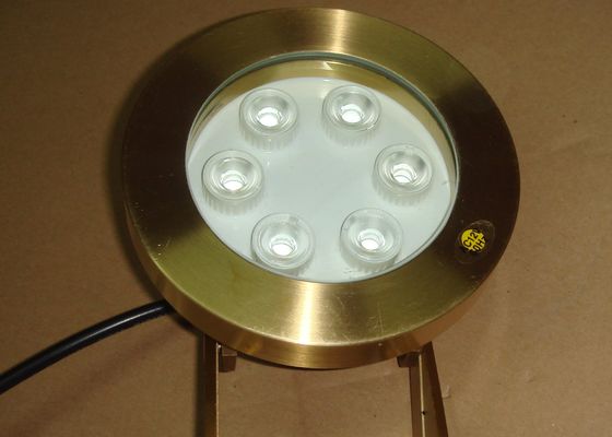 DMX512 Đồng thau 2700K 6W Đèn LED RGB dưới nước