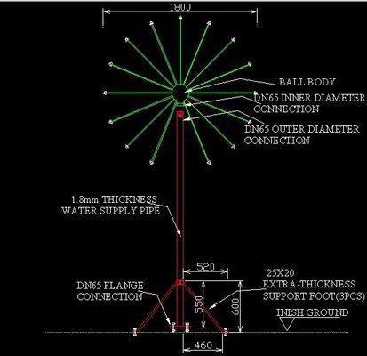 Phụ kiện đài phun nước bằng đồng thau Chrome Hồ bơi SS 304 Crystal Ball Jet