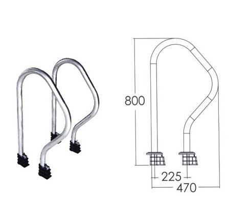 Mặt bích Loại thép không gỉ 1.0mm Bể bơi Bước