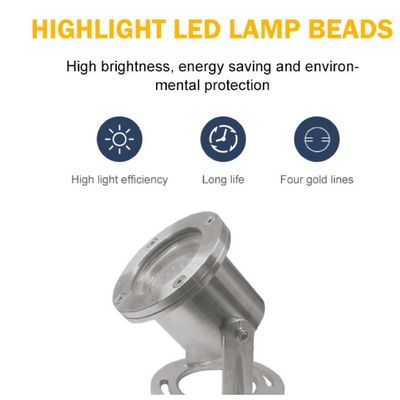 Thép không gỉ IP68 DMX RGB LED dưới nước